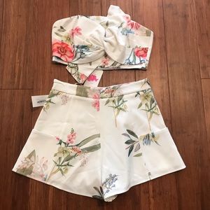 Crop top and short set